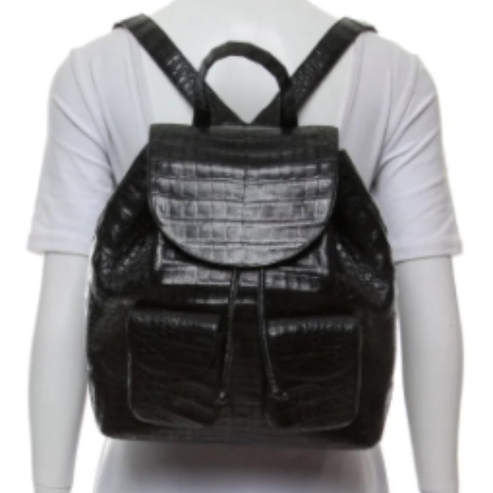 Nancy Gonzalez Crocodile Drawstring Backpack - Picture 3 of 8